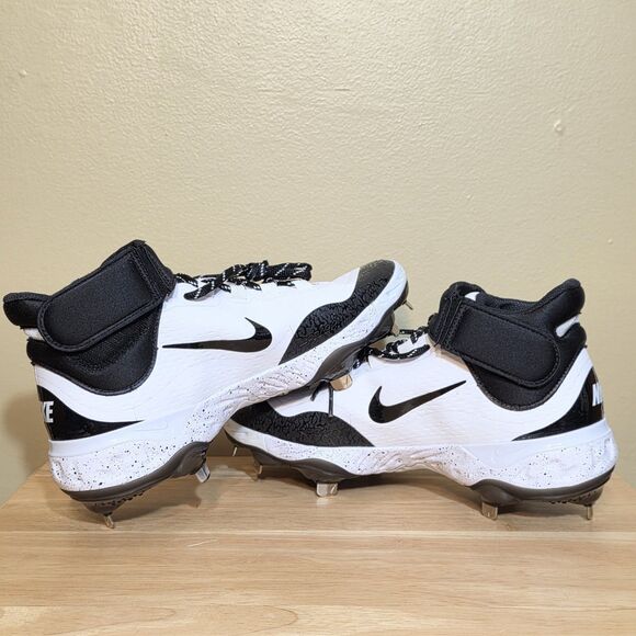 Nike Alpha Huarache Elite 4 Mid Baseball Cleats FD2744-107 White Black Men\'s 8.5 main image 6